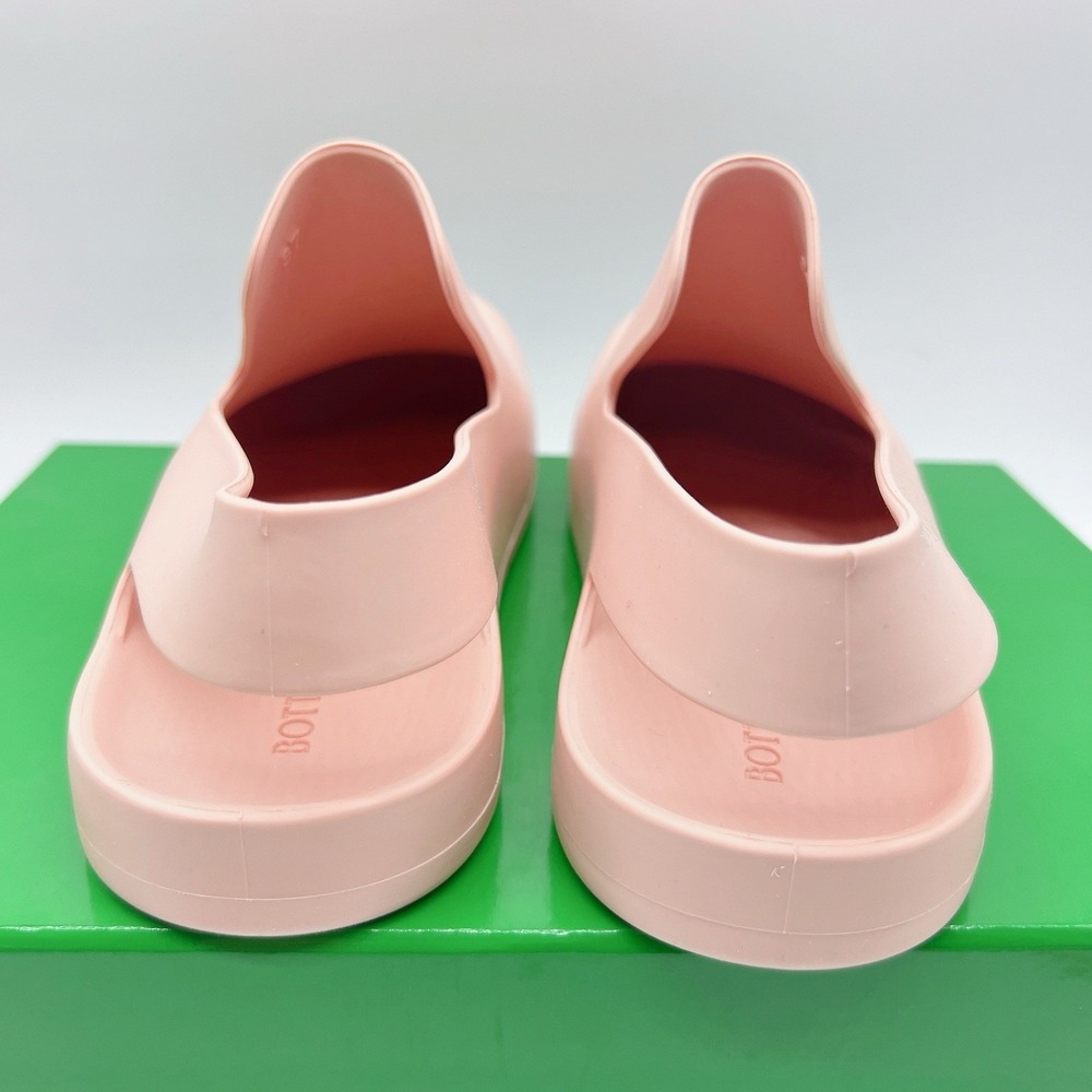 Bottega Veneta Puddle Sandals Peachy Pink Rubber Slingback Mule Clog Flats EU 38 - Picture 6 of 11